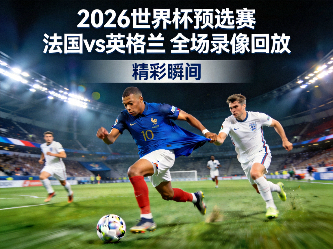 2026年世界杯预选赛法国对阵英格兰的全场录像回放封面，比赛精彩瞬间